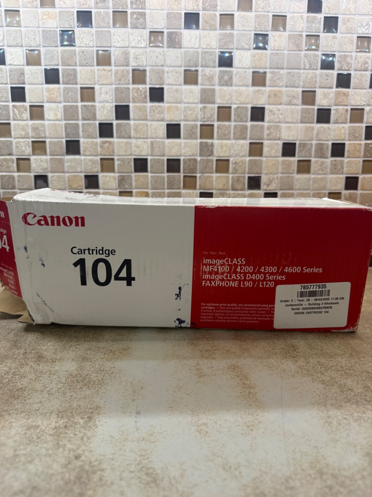 Canon 0263B001 Genuine Toner Cartridge Canon 104 Black