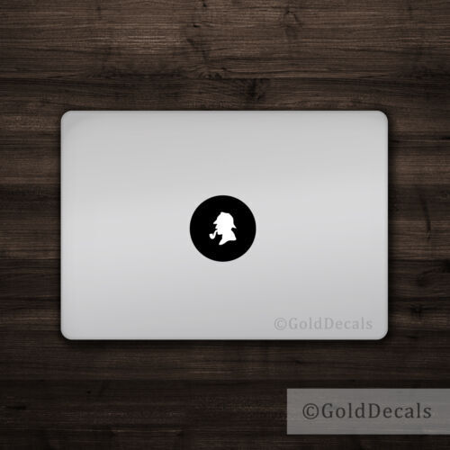 Sherlock Holmes - Mac Apple Logo Laptop Vinyl Decal Sticker Macbook Decal 221B