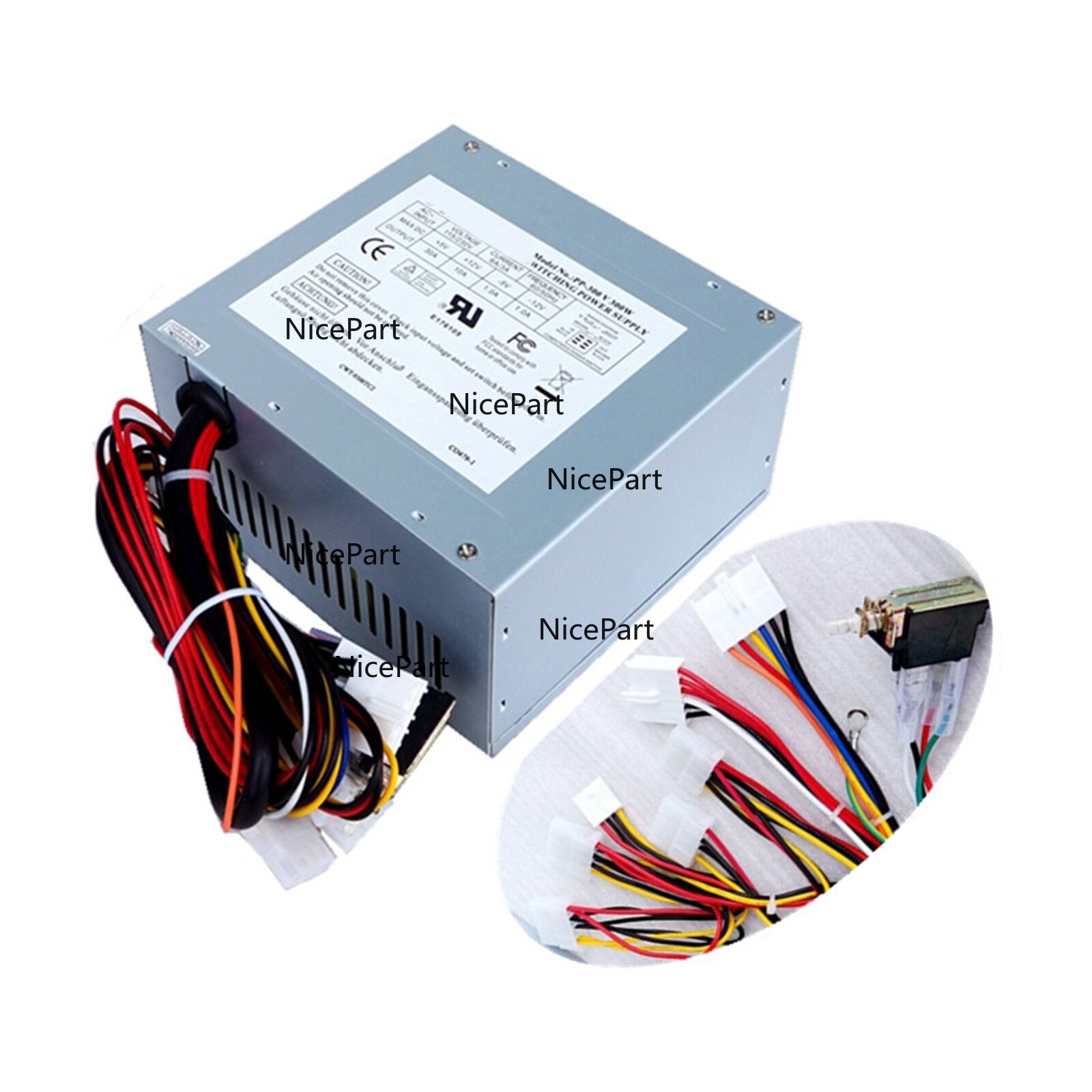 Qty:1pc Power Supply 140*150*86mm New For Old-style Industrial Computer AT 300W