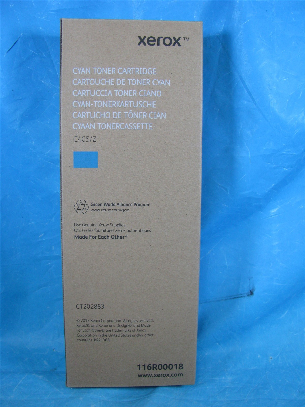 XEROX 116R00018 CYAN TONER CARTRIDGE 12900 YIELD XEROX VERSALINK C405/Z - NEW 