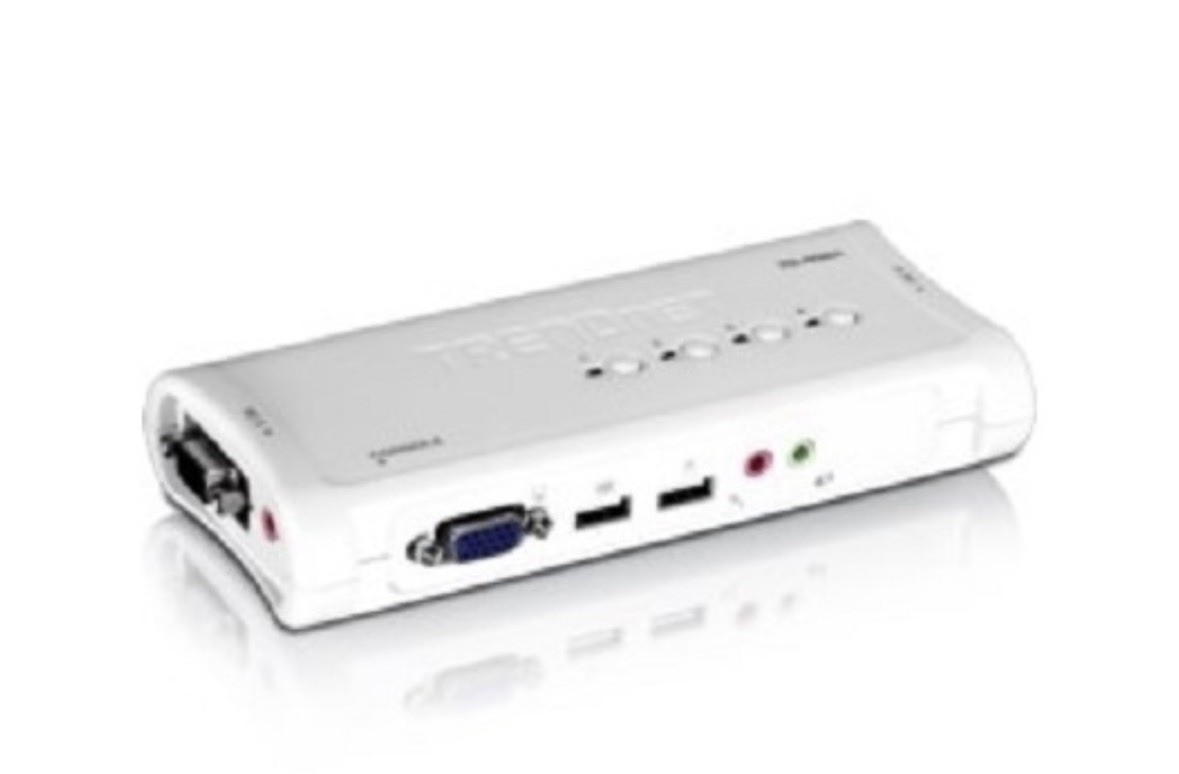 *NEW SEALED* TRENDnet TK-409K 4-Port USB KVM Switch with Audio Support White