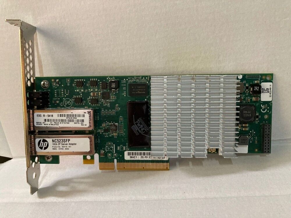 HP NC523SFP Dual Port 10GbE 593717-B21 593742-001 593715-001 PCIe Server Adapter