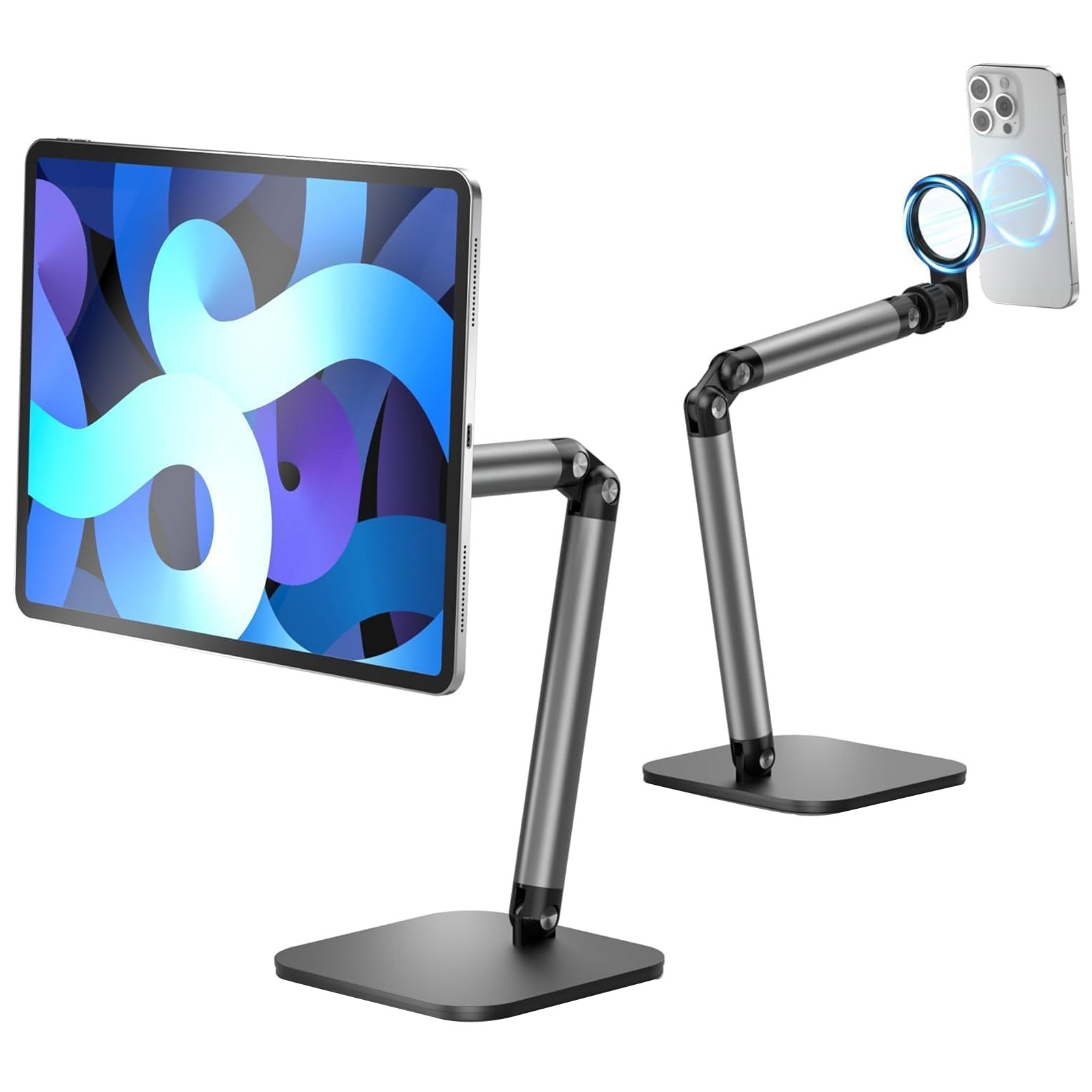 TELESIN Heavy Duty Metal Base Magnetic Stand Mount Holder for iPhone iPad Tablet