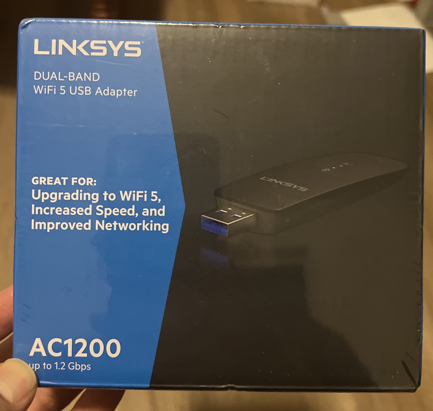 Linksys WUSB6300 Dual-Band AC1200 Wireless USB 3.0 Adapter - Black