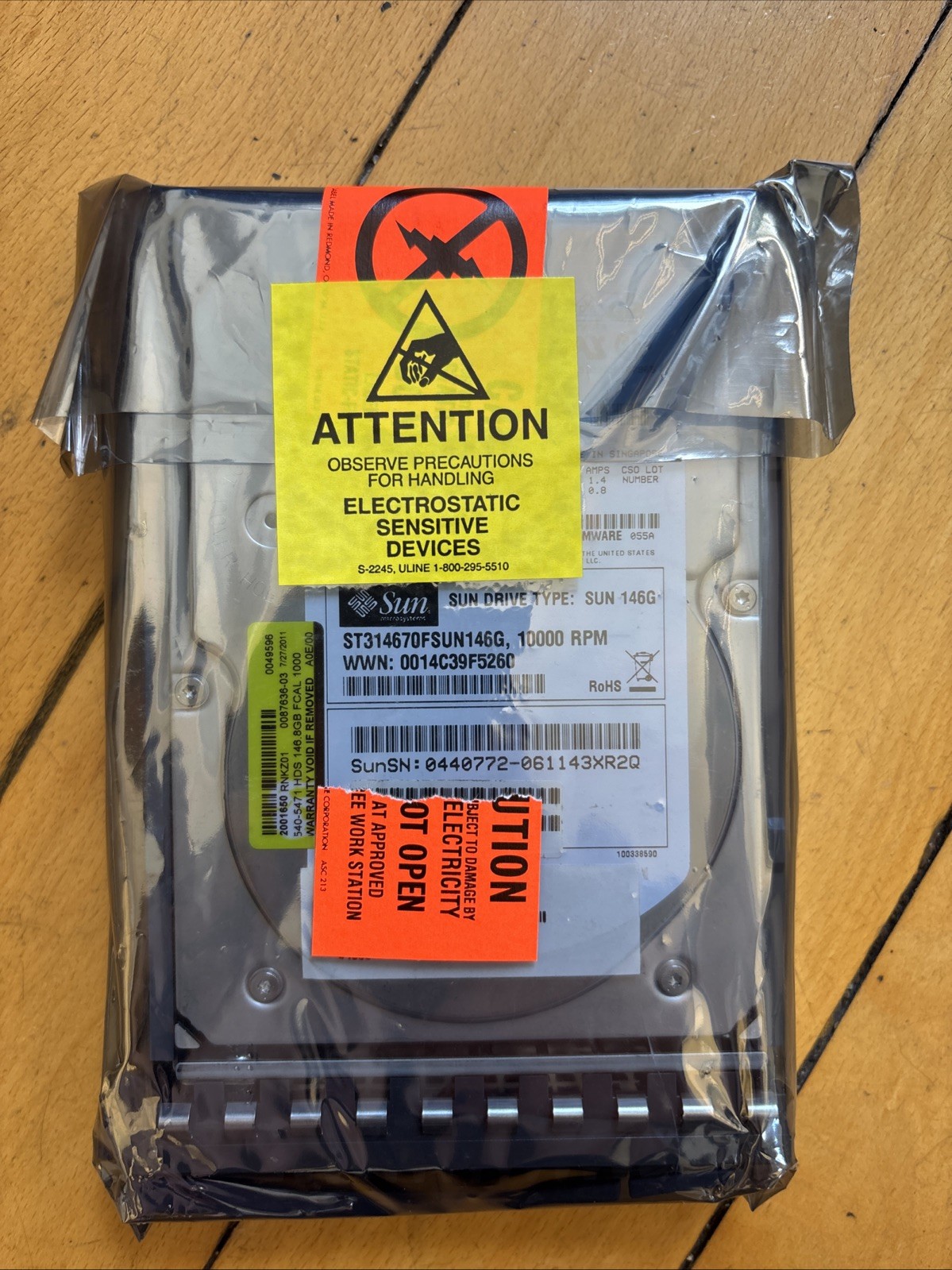 SUN 390-0280-02 146GB 10K FC drive RoHS ST314670FSUN146G With SUN Tray