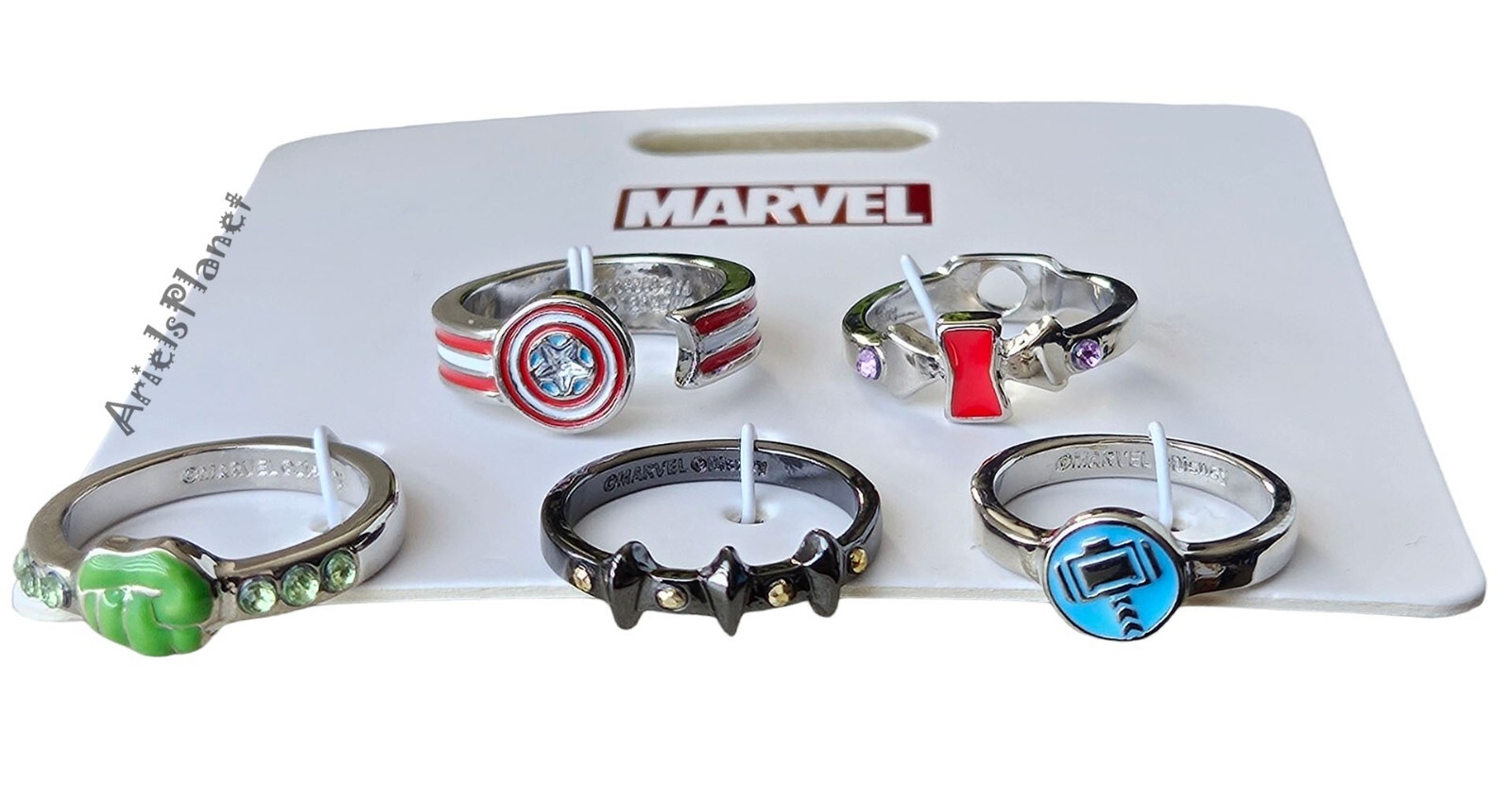 Disney Parks Marvel Superhero Icons Finger Rings Set of 5
