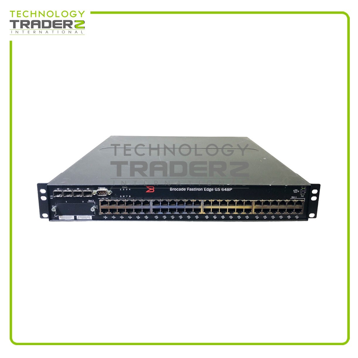 FGS648P Brocade Fastlron Edge GS648P 48 Port Stackable Switch W/ 2x PWS