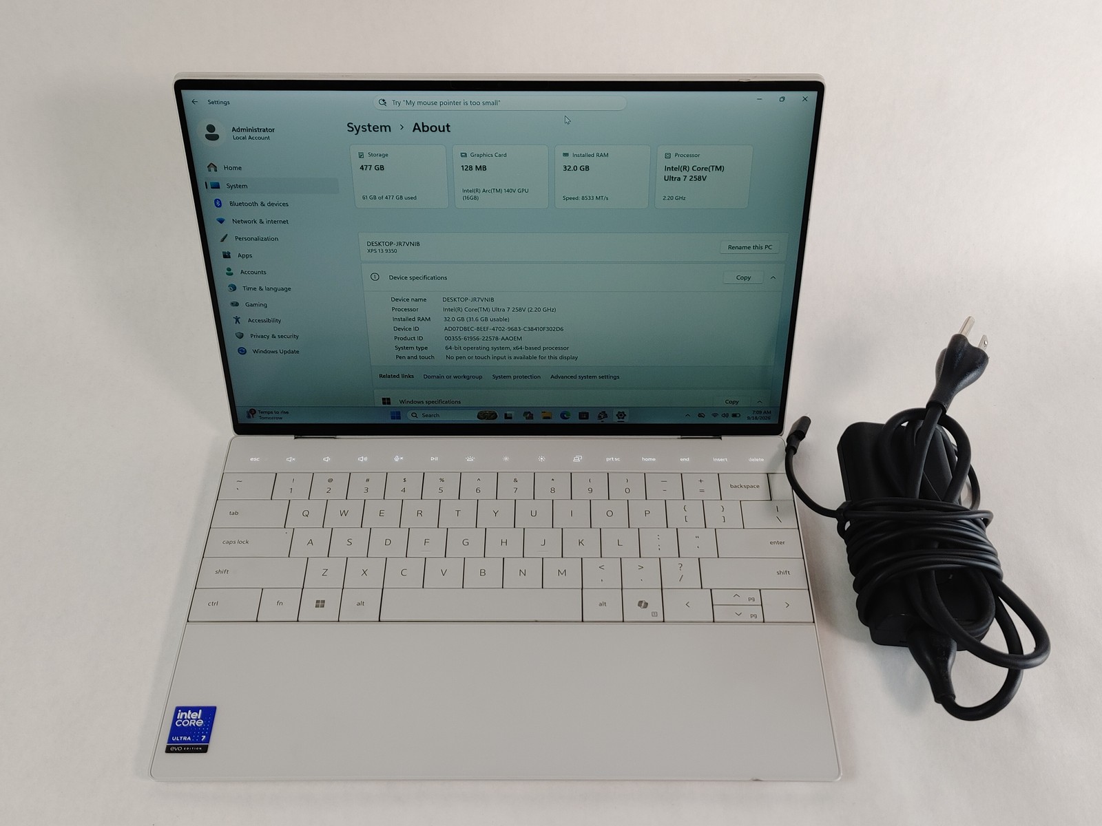 Dell XPS 13 9350 Core Ultra 7 258V 2.20 GHz 32 GB LPDDR5 512 GB NVMe Windows 11