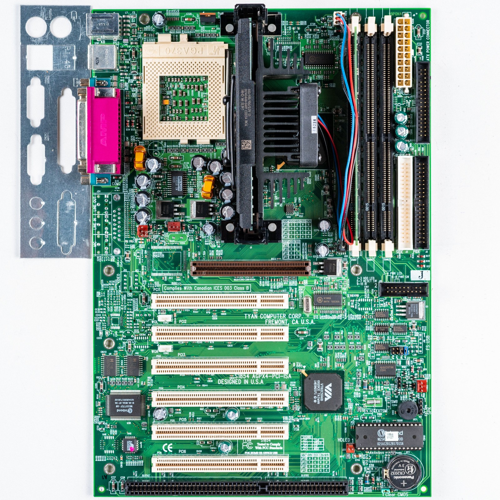 TYAN S1854 Trinity Socket 370 Slot 1 ATX Motherboard Intel Pentium III AGP ISA