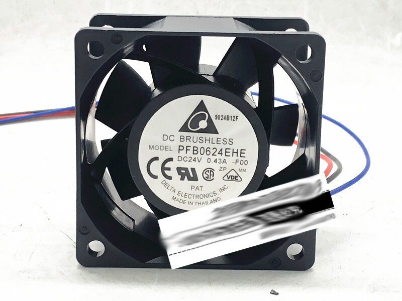 Delta PFB0624EHE 6038 6CM 24V 0.43A 60mm 3-wire inverter cooling fan