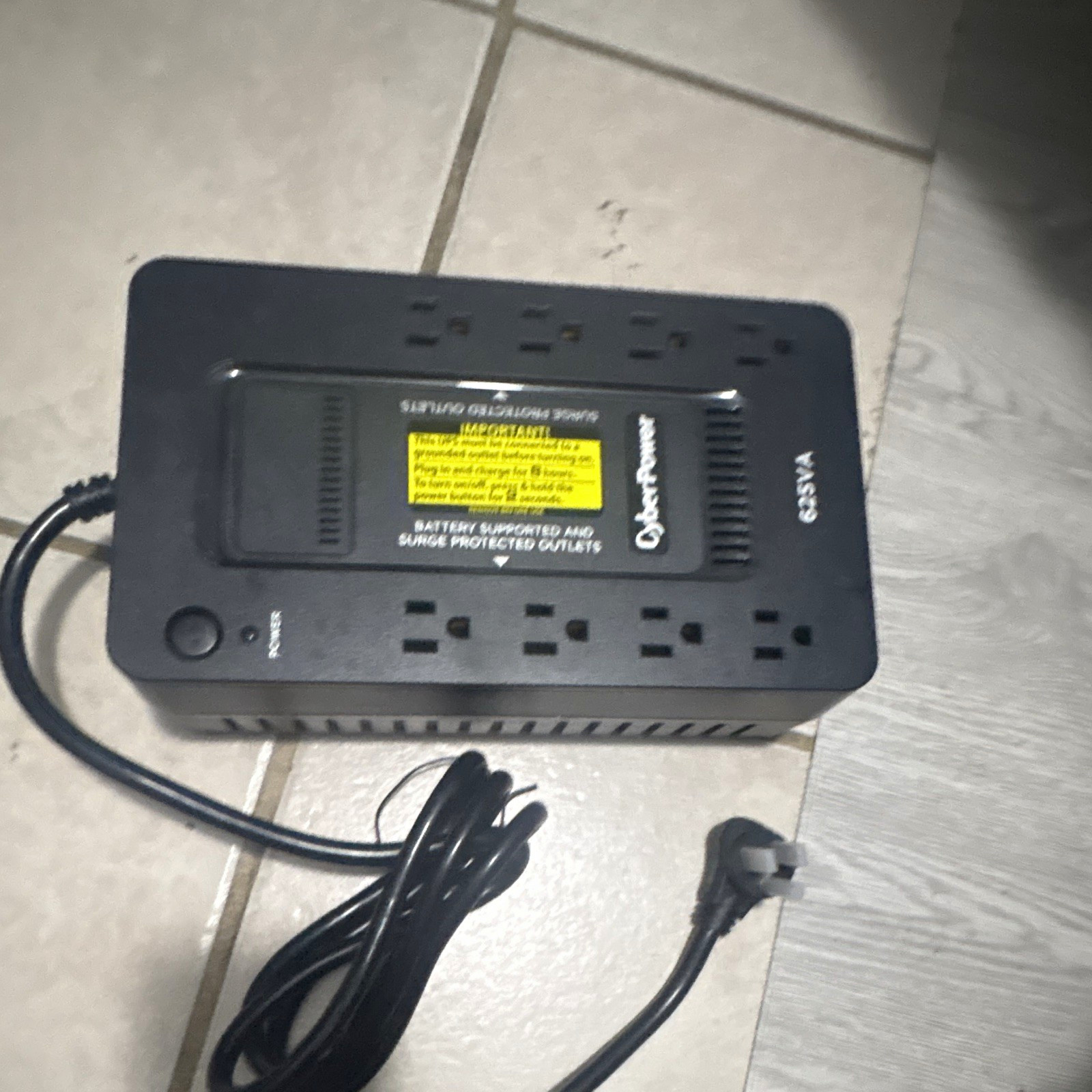 CyberPower XC625 UPS Battery Backup 625VA/360W 8-Outlets 890J Black