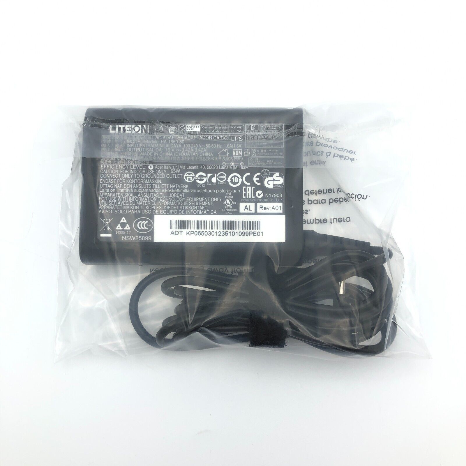 Genuine LiteOn 65W AC Power Adapter for Acer Aspire S5-371 S5-371T S5-391 
