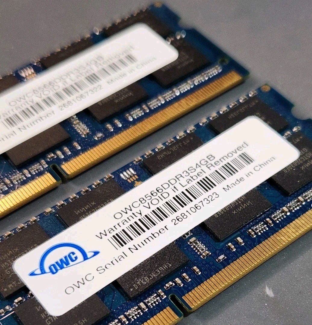 8GB (2x4GB) OWC Memory Upgrade PC8500 DDR3 1066MHz RAM SO-DIMM OWC8566DDR3S4GB