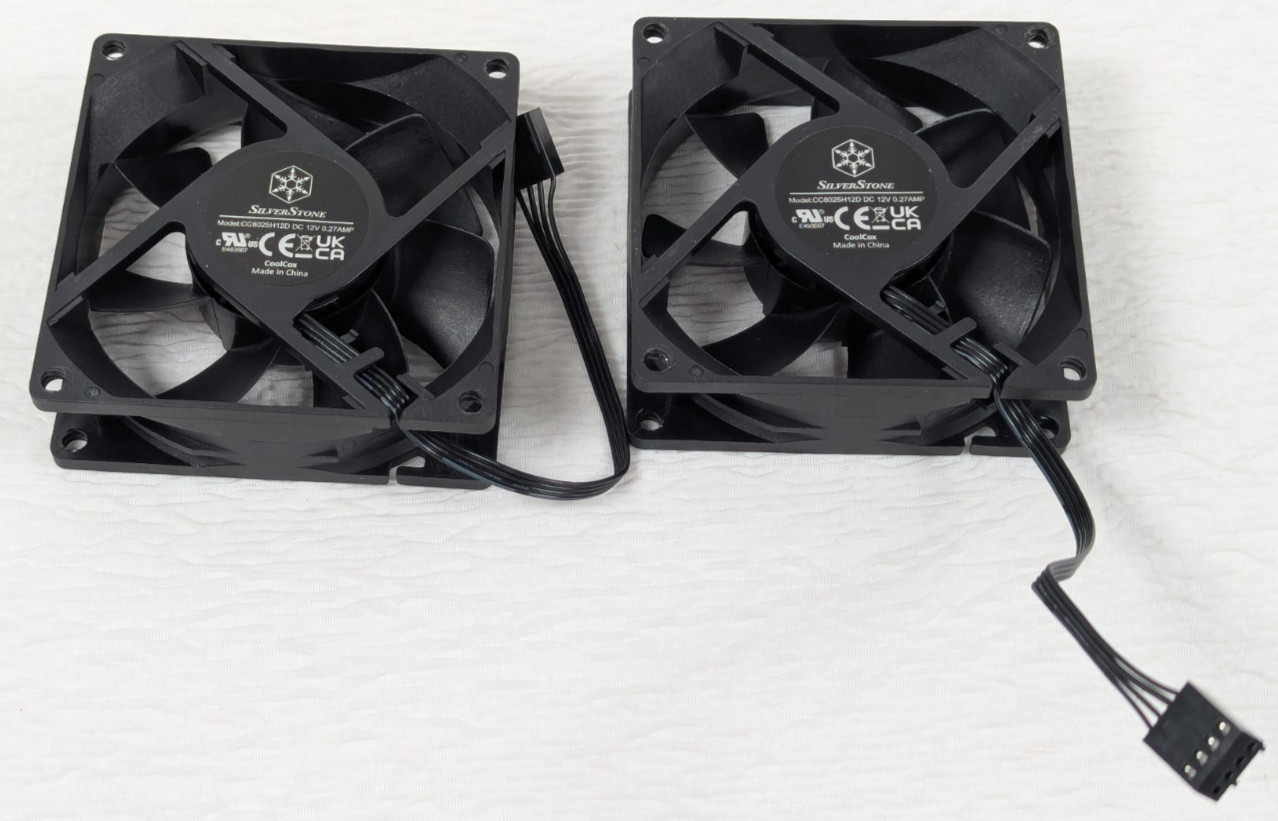 Silverstone - CC8025H12D - Cooling Case Fans - 80x25mm - 2 Pack