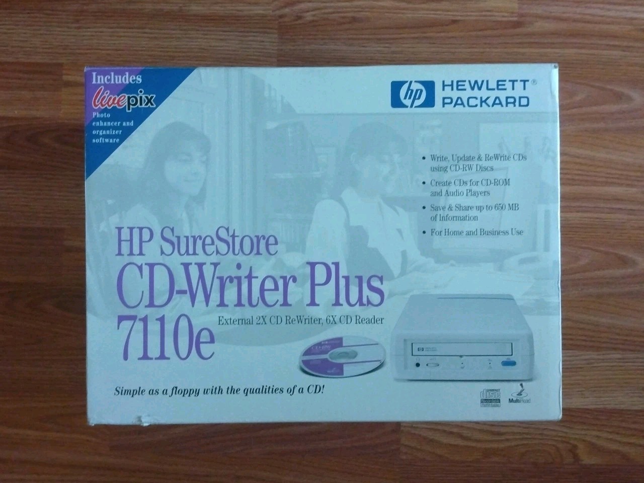 HP SureStore CD-Writer Plus 7110e External (Open Box) Sealed/New Components