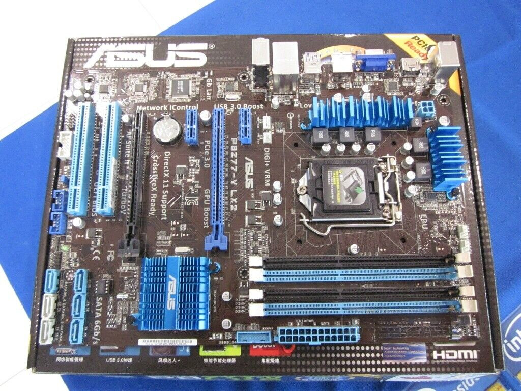 For ASUS P8Z77-V LX2 motherboard Z77 LGA1155 4*DDR3 32G VGA+DVI ATX Tested ok