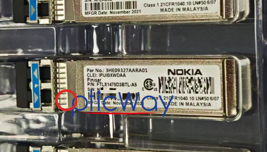 Nokia 3HE09327AA 01  SFP+ 10GE LR LC 10km 1310nm SMF  I-Temp