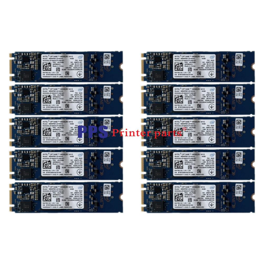 10x MEMPEK1J016GA Intel Optane Memory M10 SSD M.2 2280 16GB PCIe 3.0 Xpoint NVMe