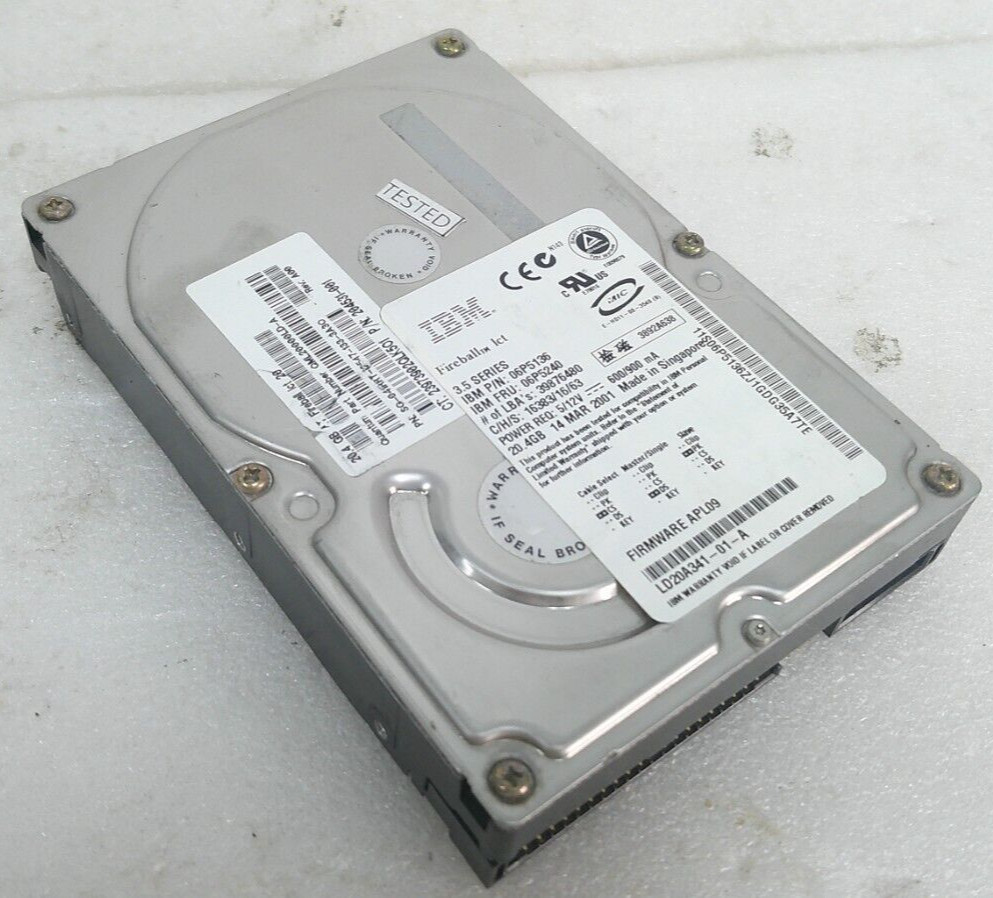 Quantum Fireball IDE 20.4GB (QML20000LD-A, SG-041RRT-12547-133-3A3O, 204531-001)