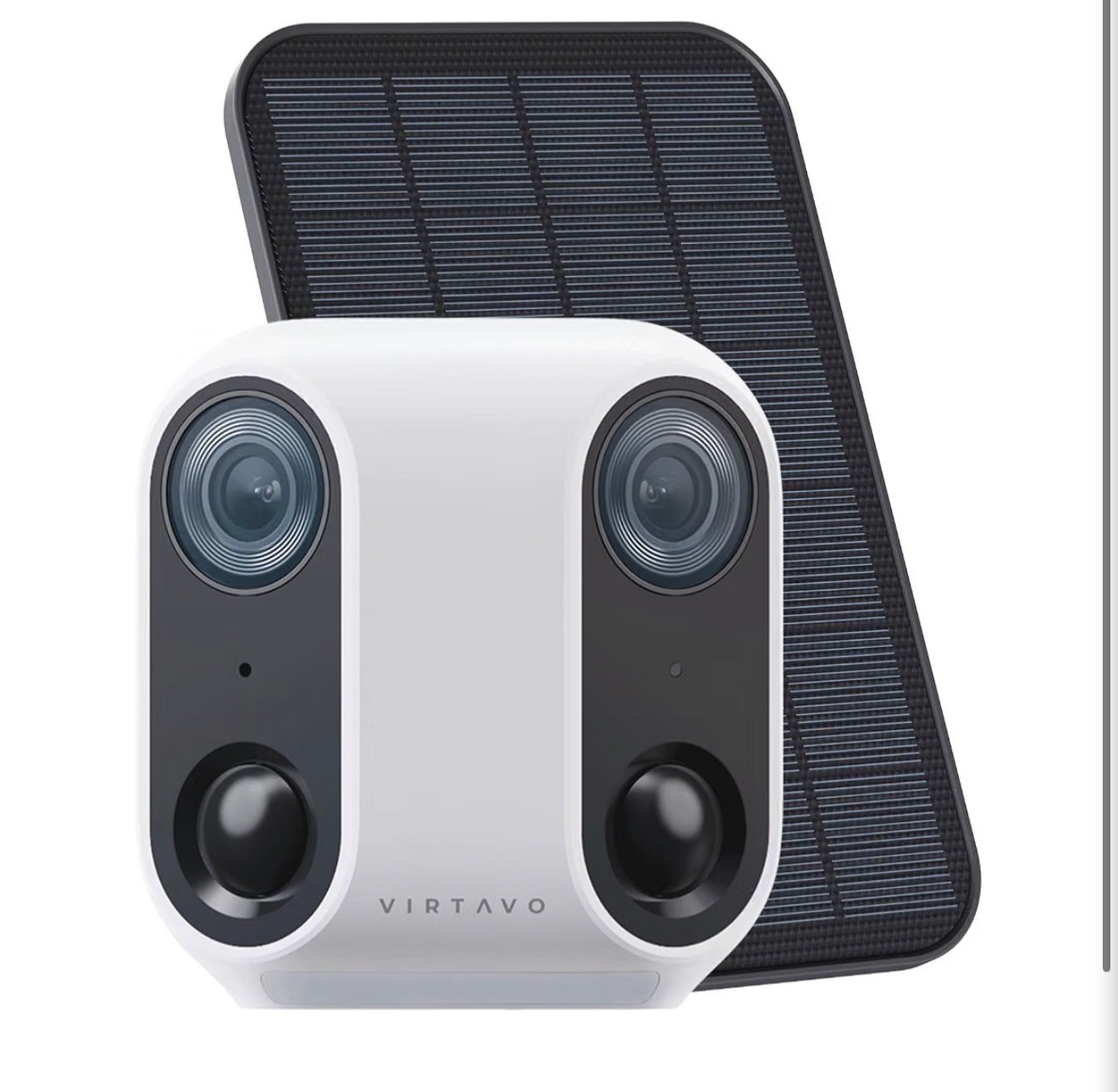 Solar Security Camera Outdoor Wireless, Dual Lens Camera Starlight Night Vision,