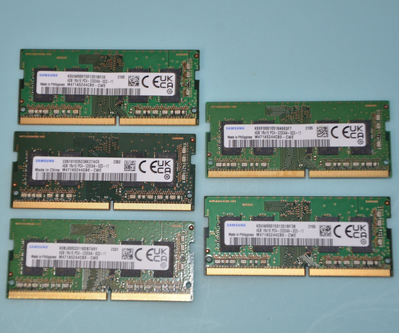 20GB DDR4 (5 x 4GB) Samsung PC4-3200 Laptop Memory