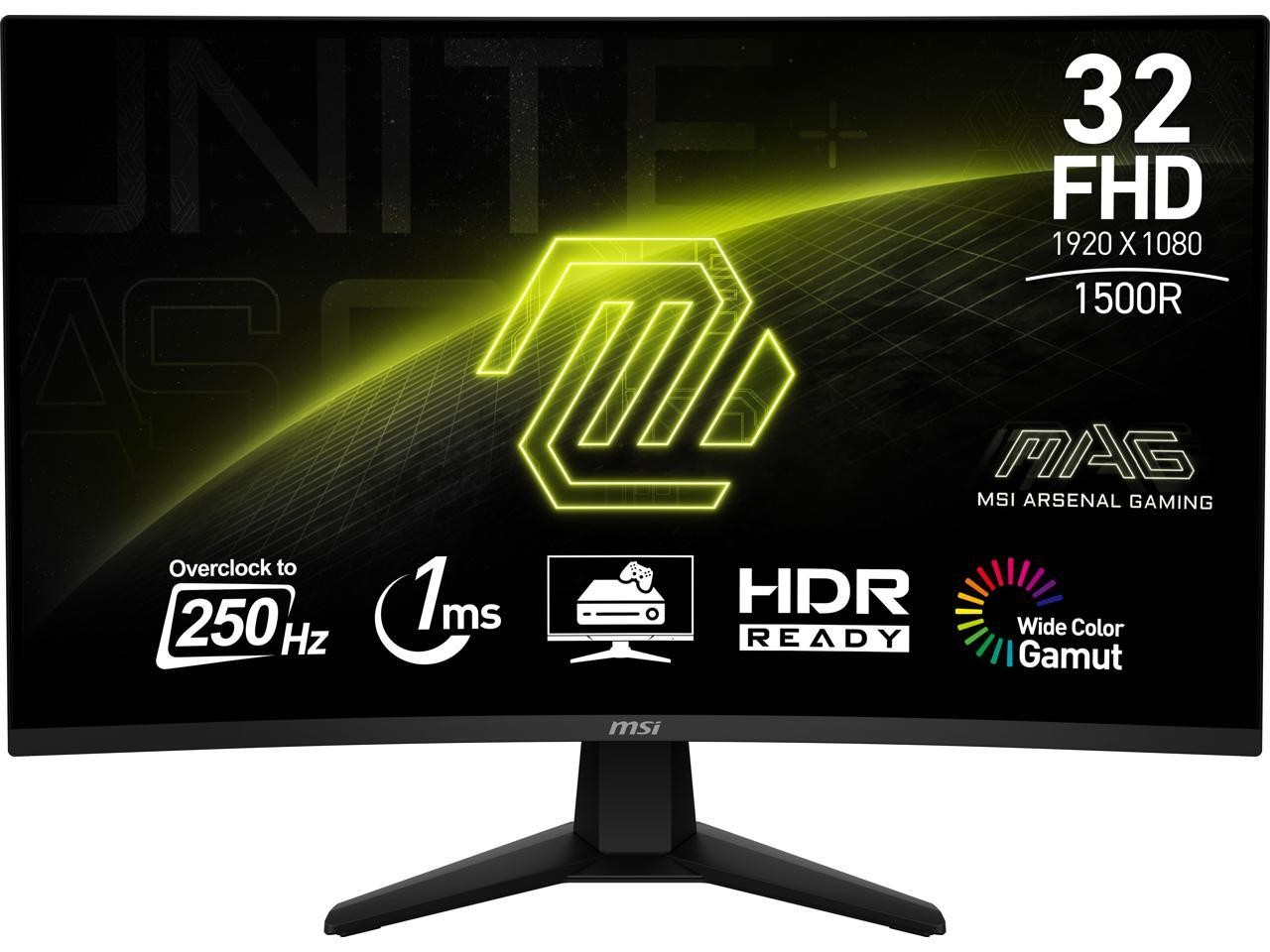 MSI MAG32C6X 32" FHD Curved Gaming Monitor 250Hz Black