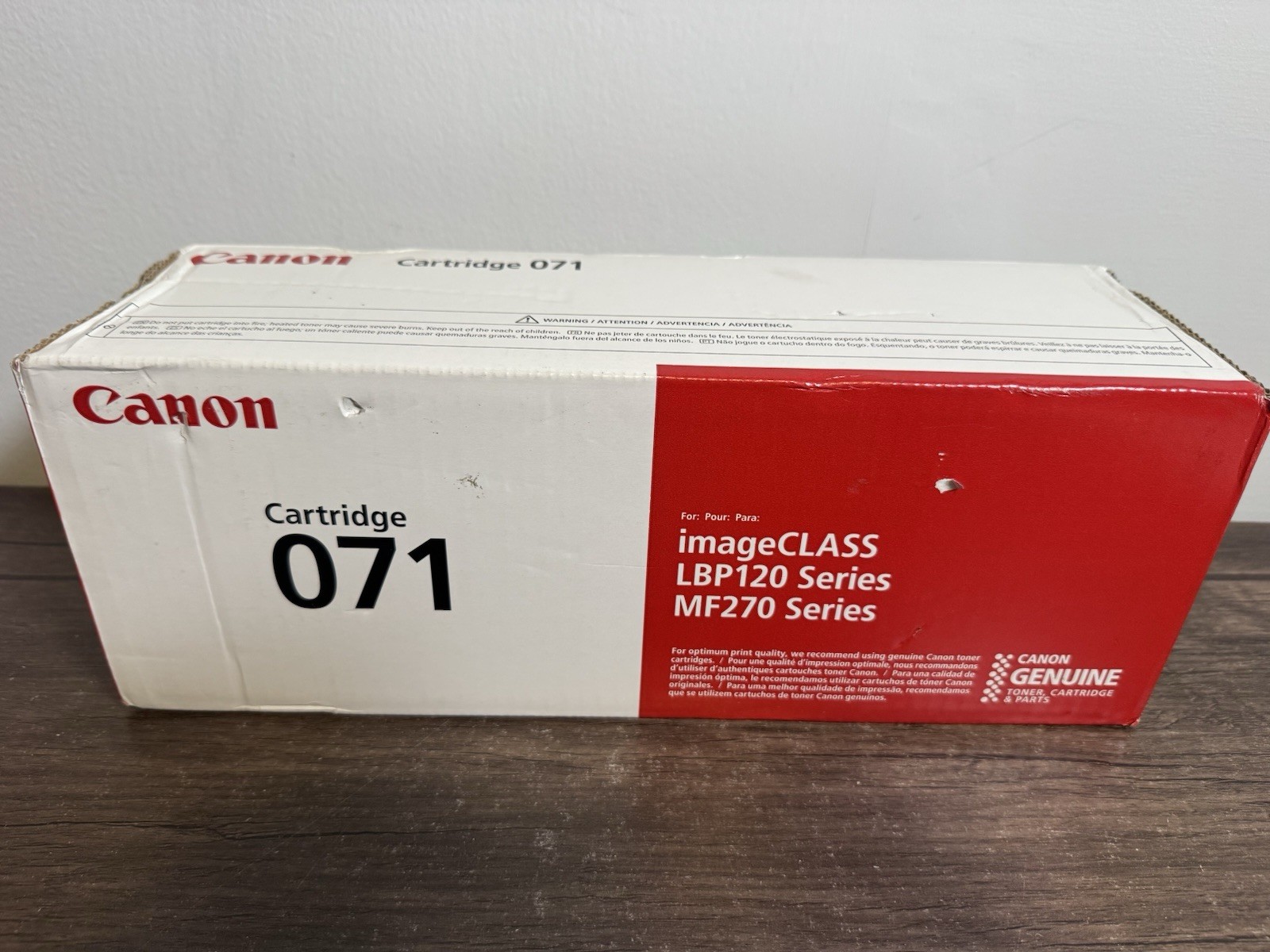 Genuine Canon 071 Black Toner Cartridge imageClass LBP120 ,MF270 NEW SEALED