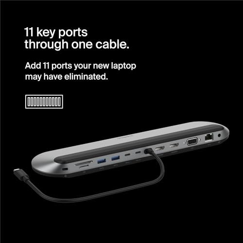 BELKIN CONNECT 11-IN-1 USB-C PRO DOCK AND 100W USB-C CORE GAN POWER -  SILVER