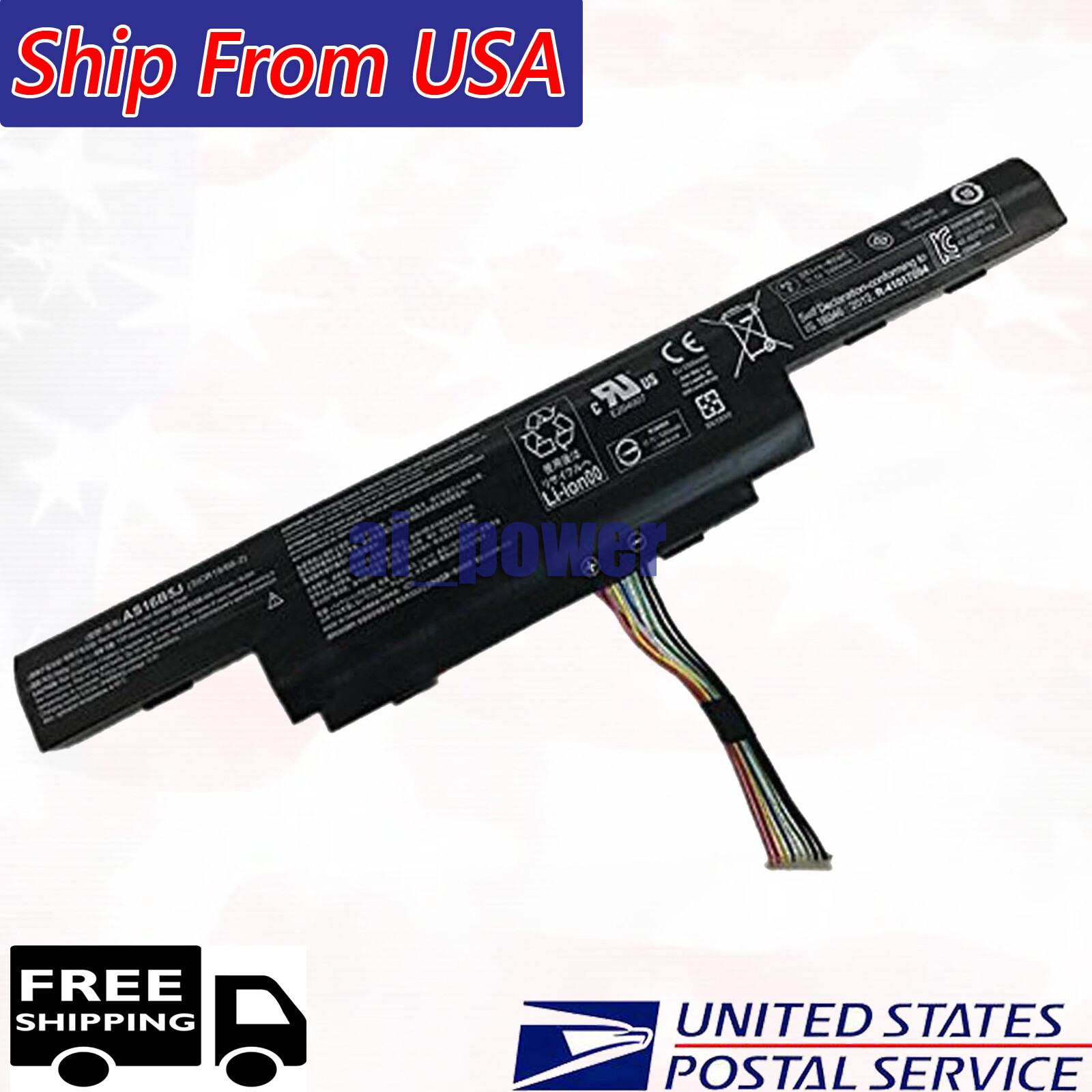 New 61.3Wh AS16B8J AS16B5J Battery for Acer Aspire E5-575G E5-575G-53VG 15.6"