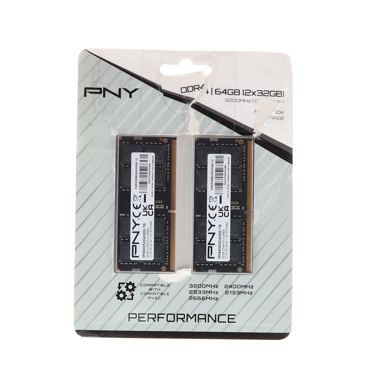 PNY 64GB 2x32GB DDR4 3200MHz CL22 SO-DIMM Laptop Notebook RAM Memory Kit