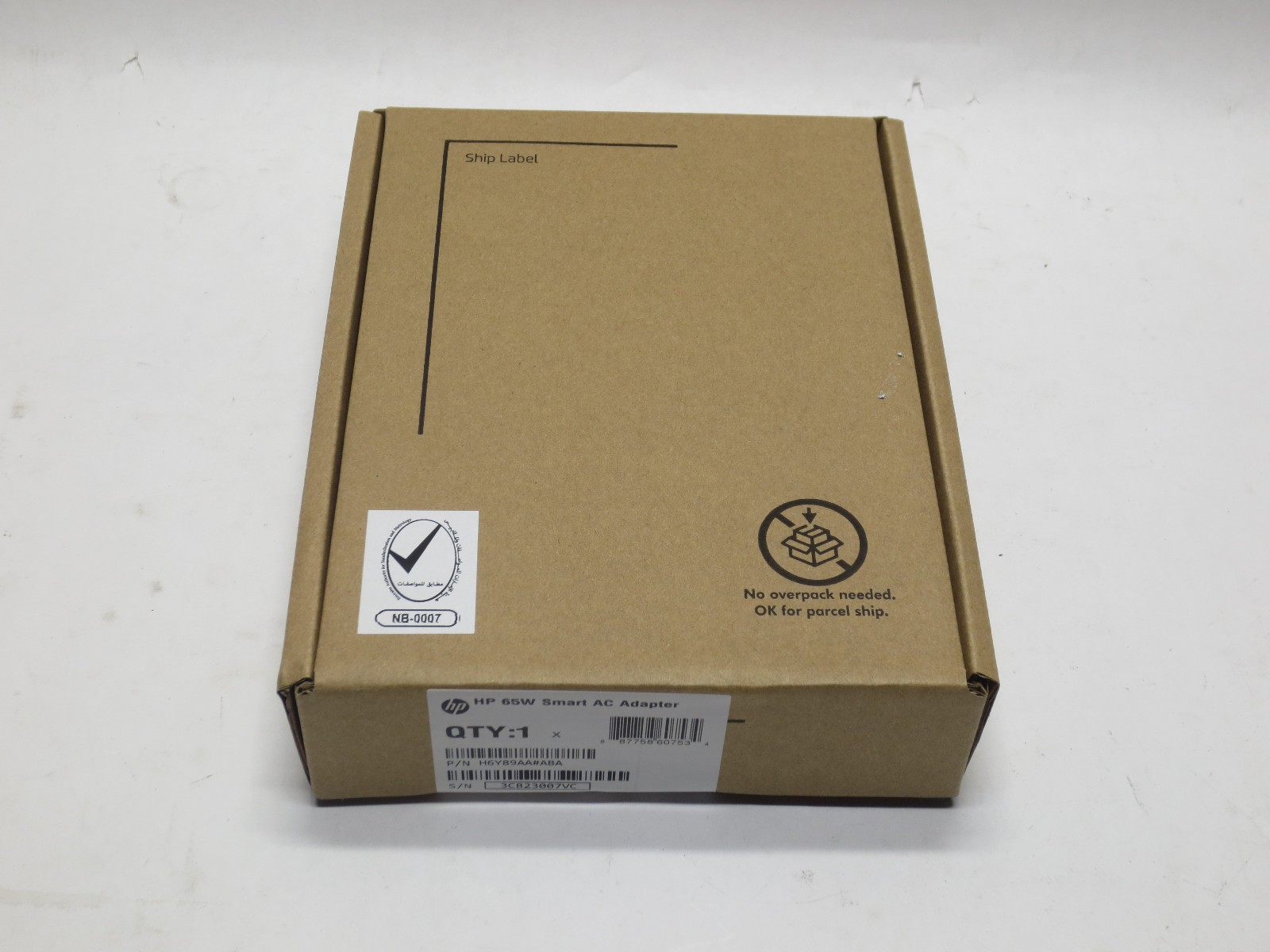 HP 65W Smart AC Adapter (Blue Tip) TPN-DA17 710412-001 H6Y89AA#ABA - New Sealed