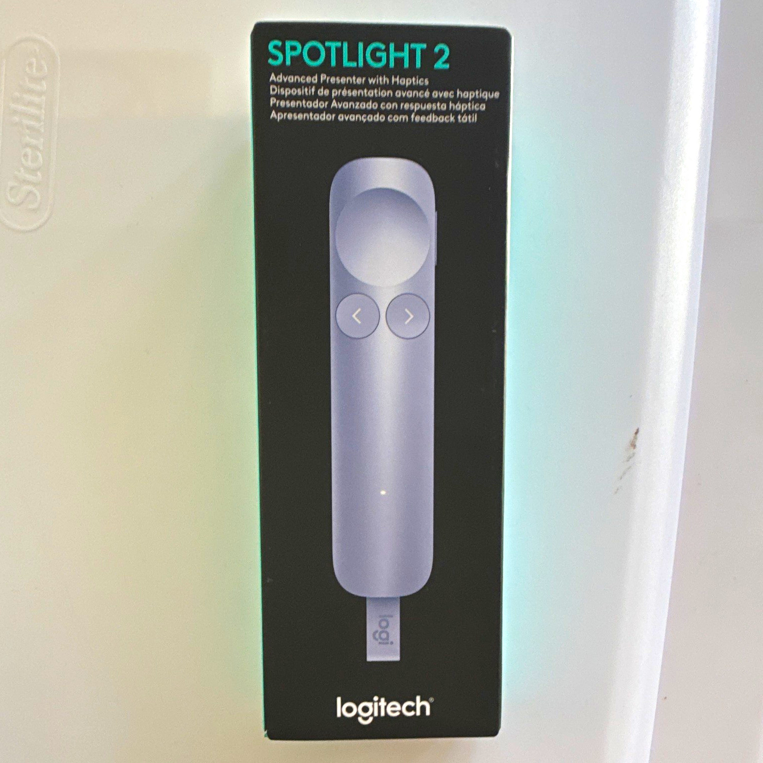 Logitech Spotlight 2 Wireless Advanced Presenter Remote Control, Haptics, Silver