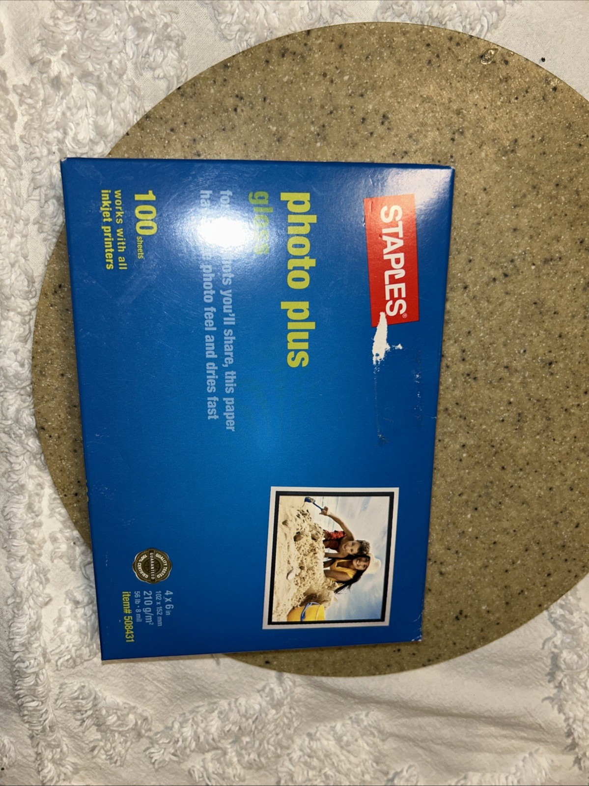 Vtg Staples Photo Plus Gloss 4”x6” Photo Paper 100 Sheets For Injet Printers NOS