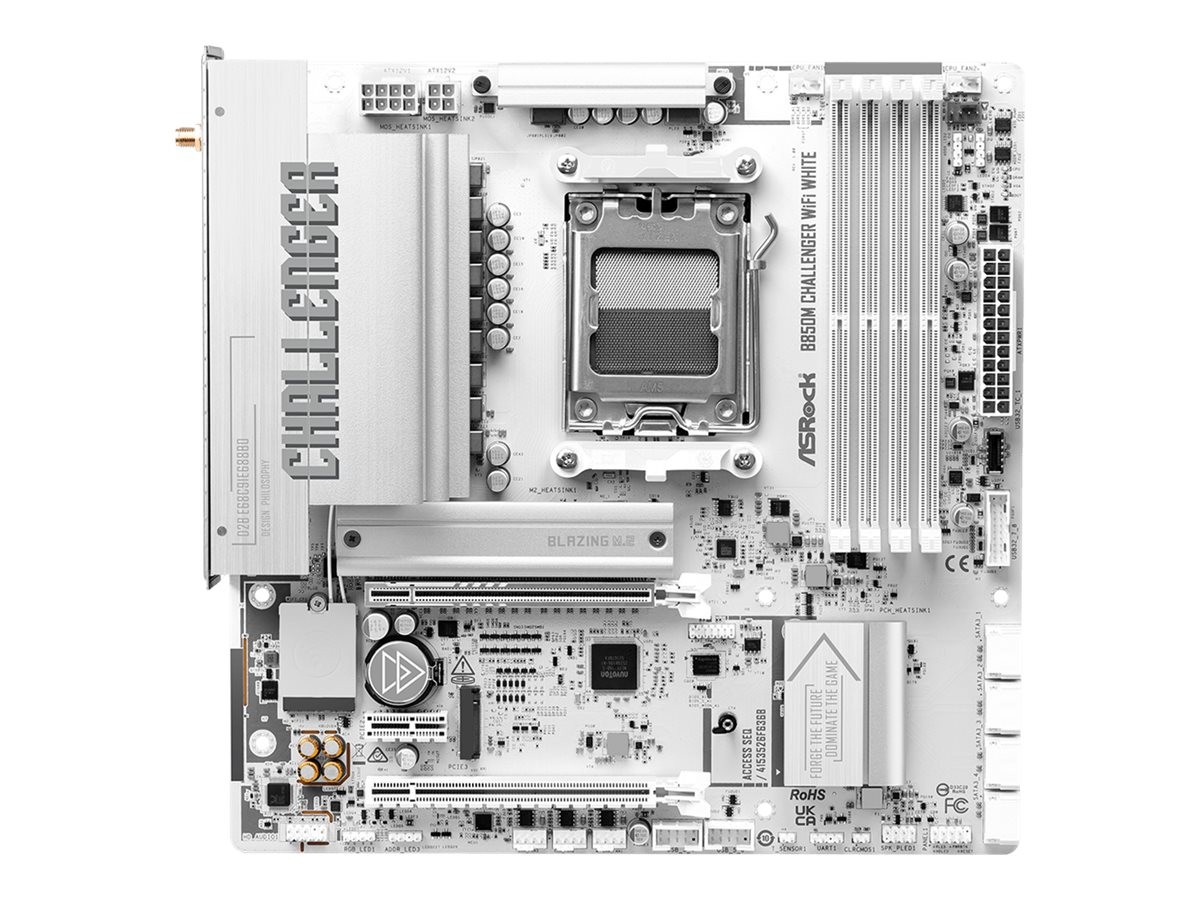 ASRock B850M Challenger WiFi White Micro ATX Socket AM5 AMD 90-MXBU50-A0UAYZ