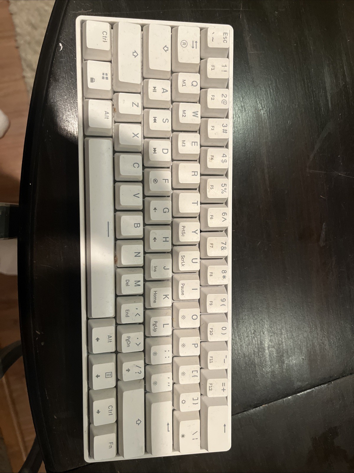 HK Gaming GK61 RGB Mechanical Keyboard YELLOW Optical Gateron  Switches - WHITE