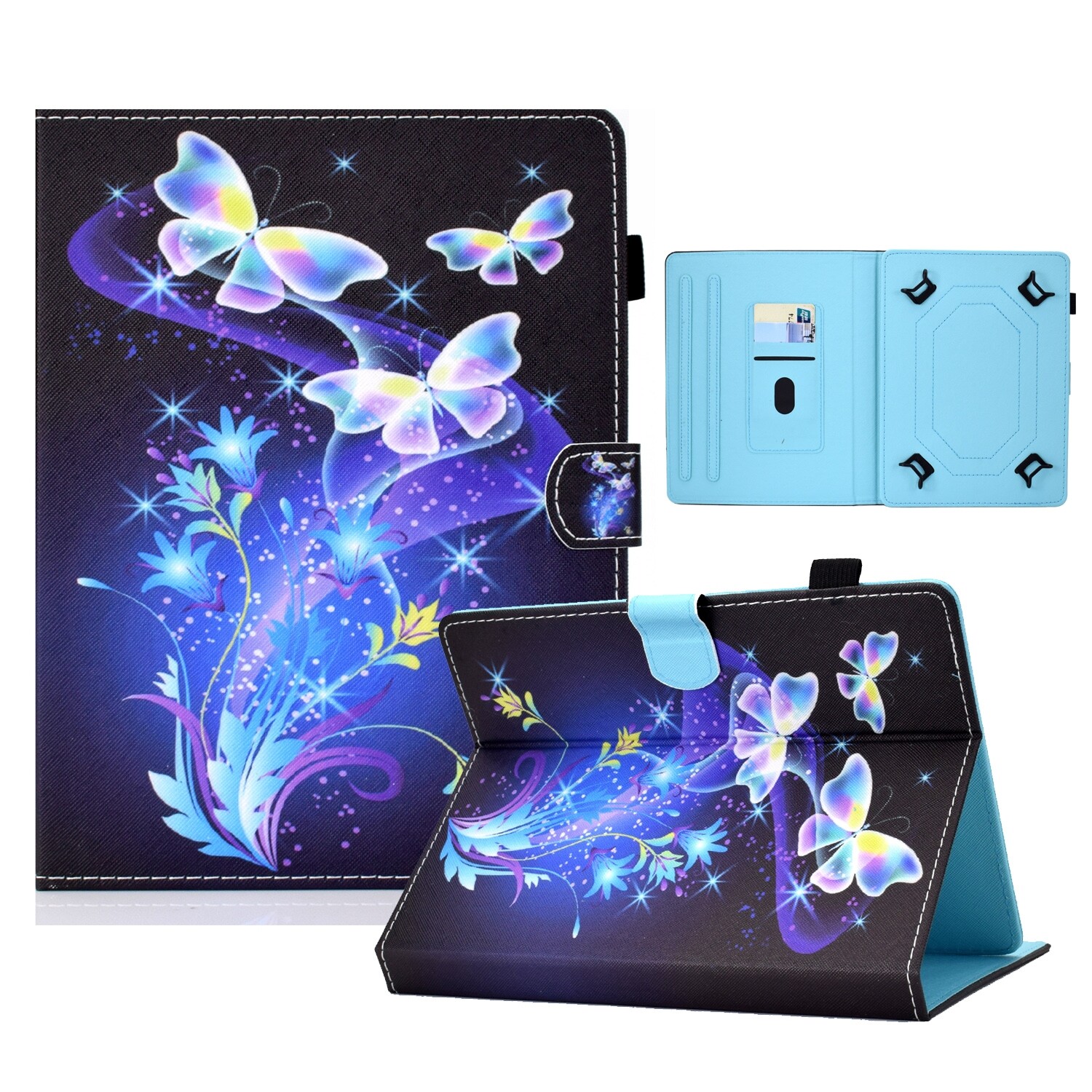 For Tablet Theme Pattern Pouch Faux Leather Sleeve Cases Cover Case Protective Silicone