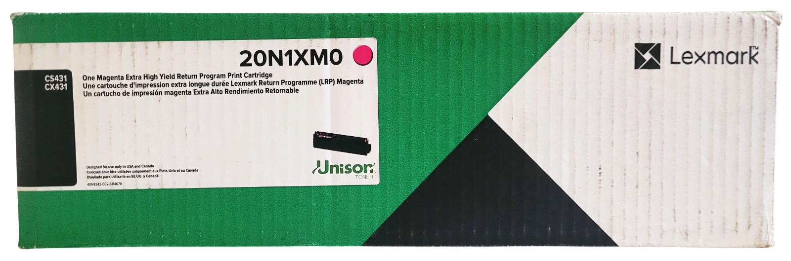 Lexmark 20N1XM0 Magenta Extra High Yield Print Cartridge New Sealed-Open Box