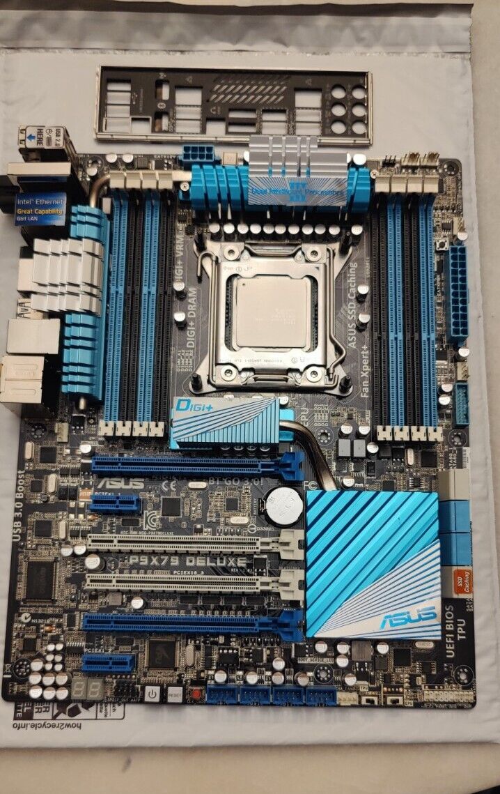 Asus P9X79 DELUXE ATX Motherboard i7-3820 3.6GHz Quad Core  DDR3 WIFI+BT I7 