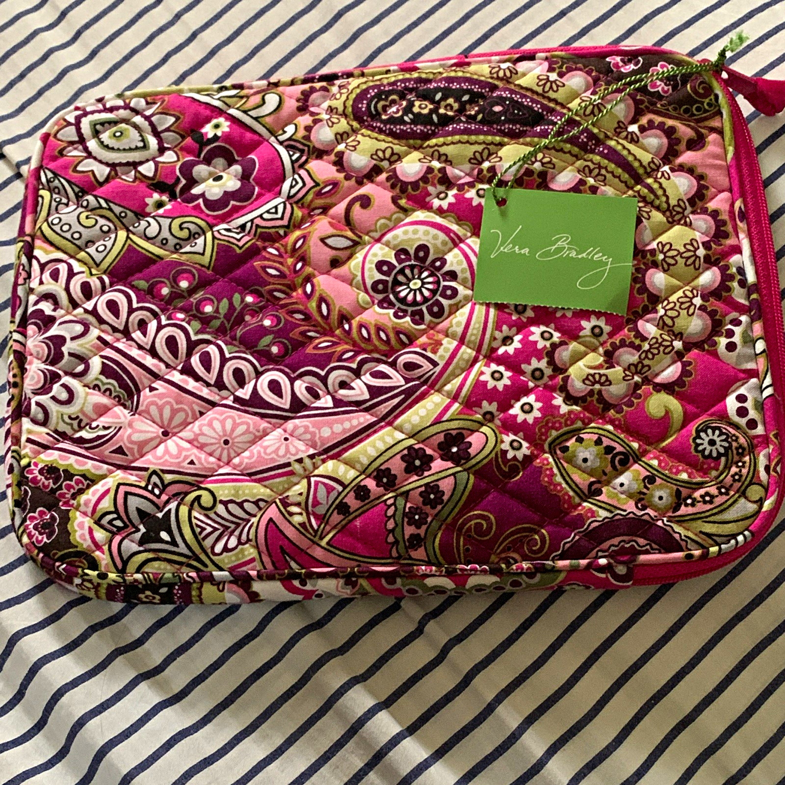 Vera Bradley Tablet Sleeve Very Berry Paisley Zipper Universal 12038-063