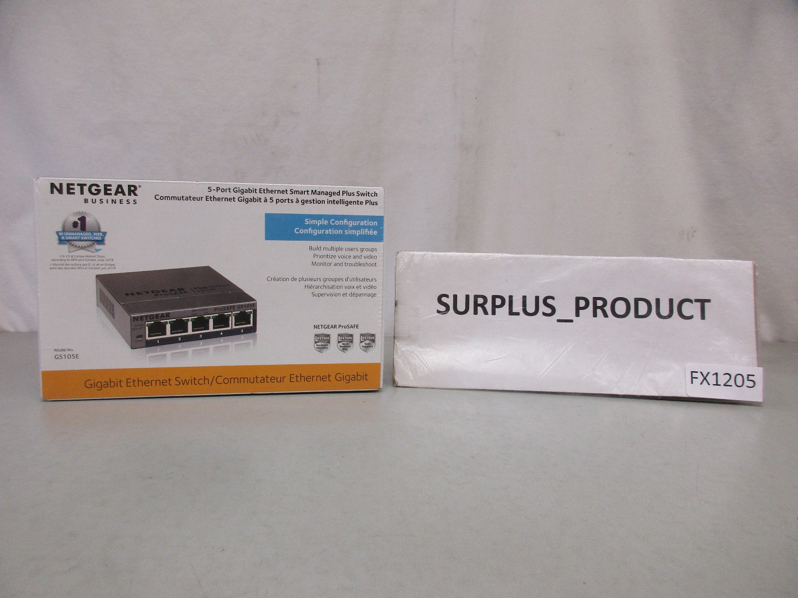 NETGEAR GS105E-200NAS 5-PORT GIGABIT ETHERNET MANAGED PLUS SWITCH-NEW IN BOX