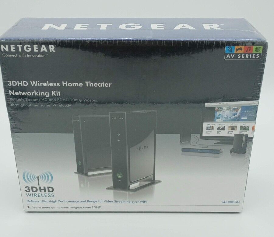 Netgear WNHDB3004, 3DHD Wireless Home Theater Adapter - New SEALED