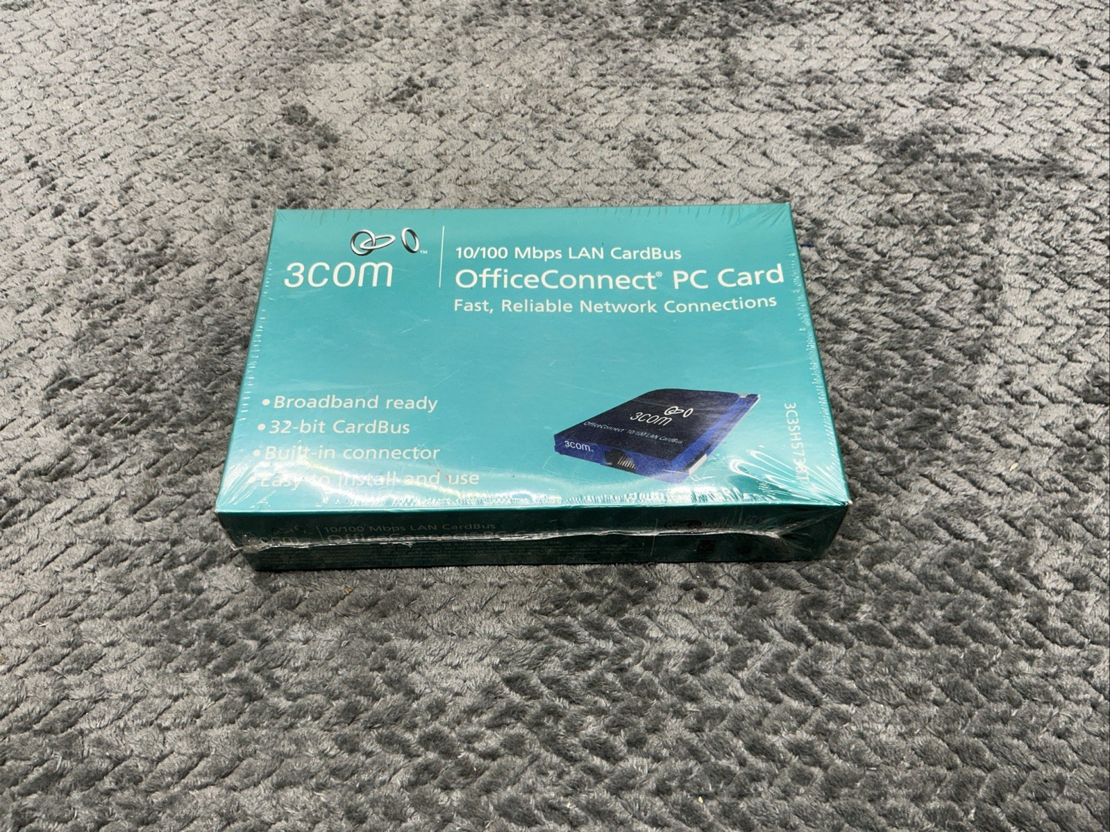 3Com 3C3SH573BT OfficeConnect 10/100 LAN CardBus PC Card 32-Bit NEW SEALED