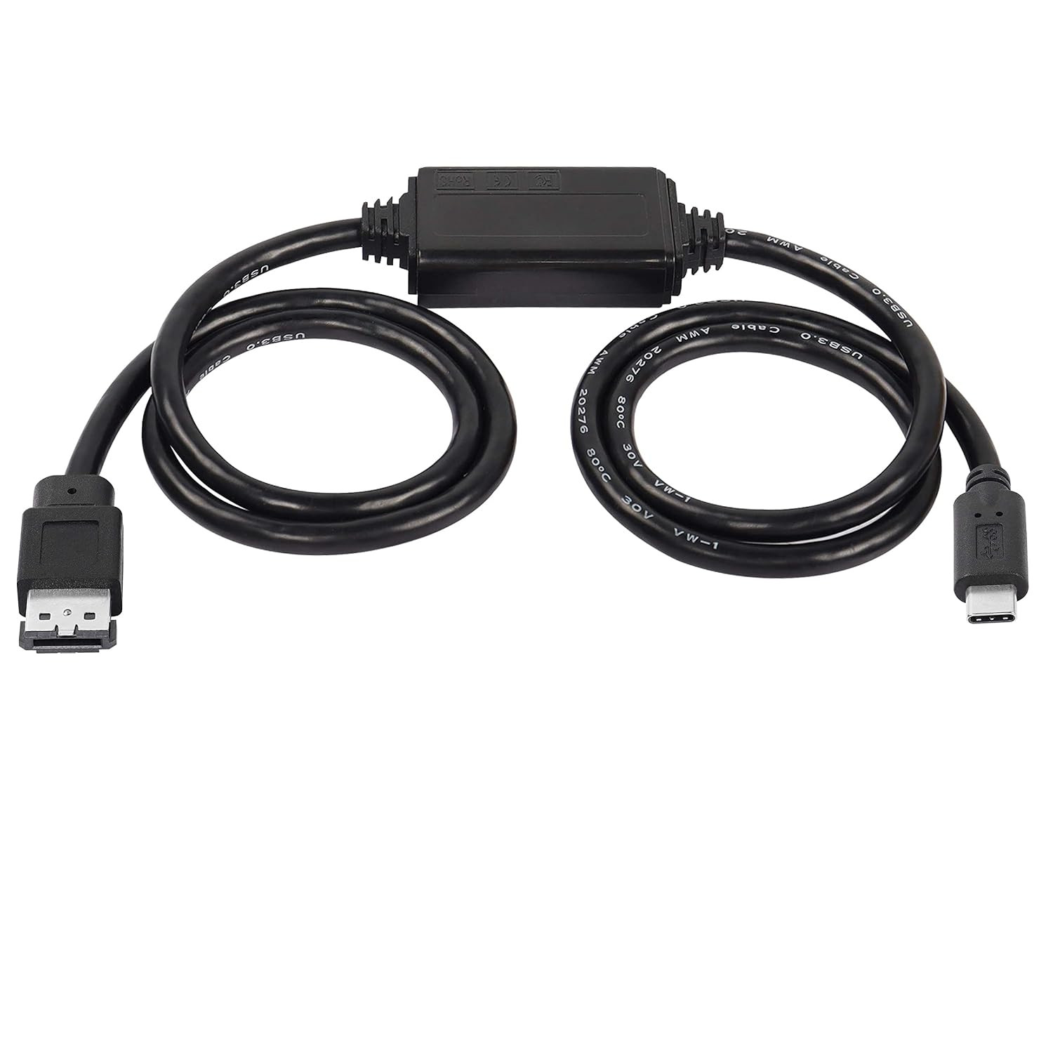 USB-C to eSATA Cable Adapter 5Gbps 3FT Converter for HDD SSD ODD PC Laptop