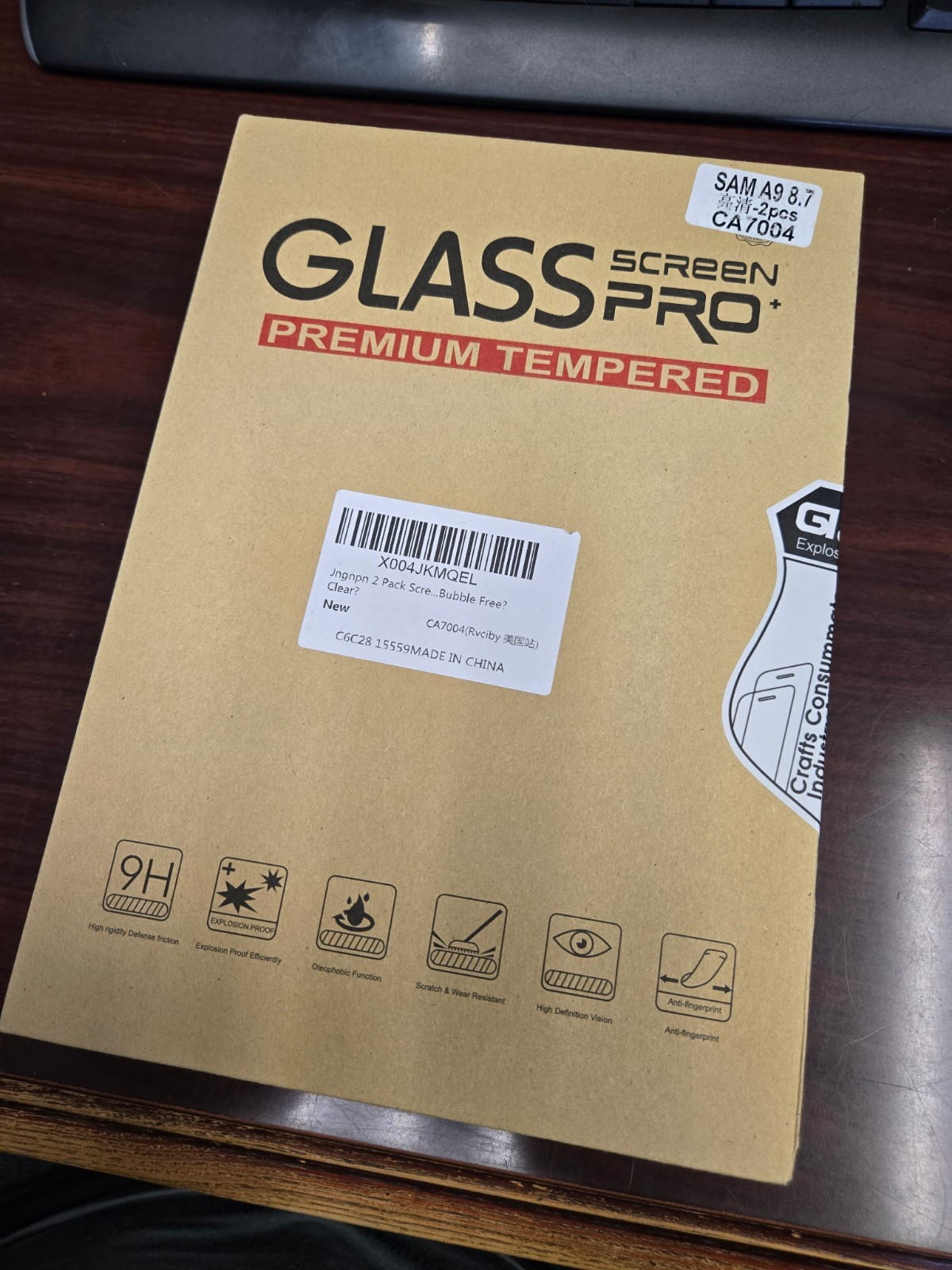 2 Pack Premium Tempered Glass Screen Protector Samsung A9 8.7" Galaxy Tablet