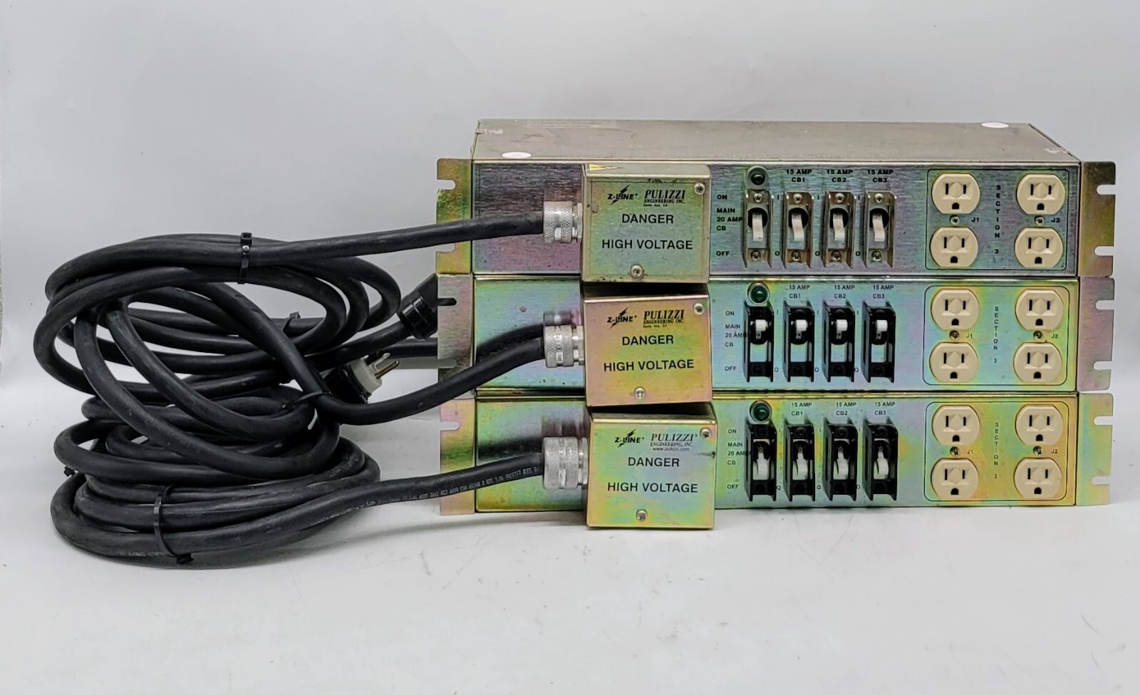 LOT OF 3 Z-line PC2351 Power Distribution System