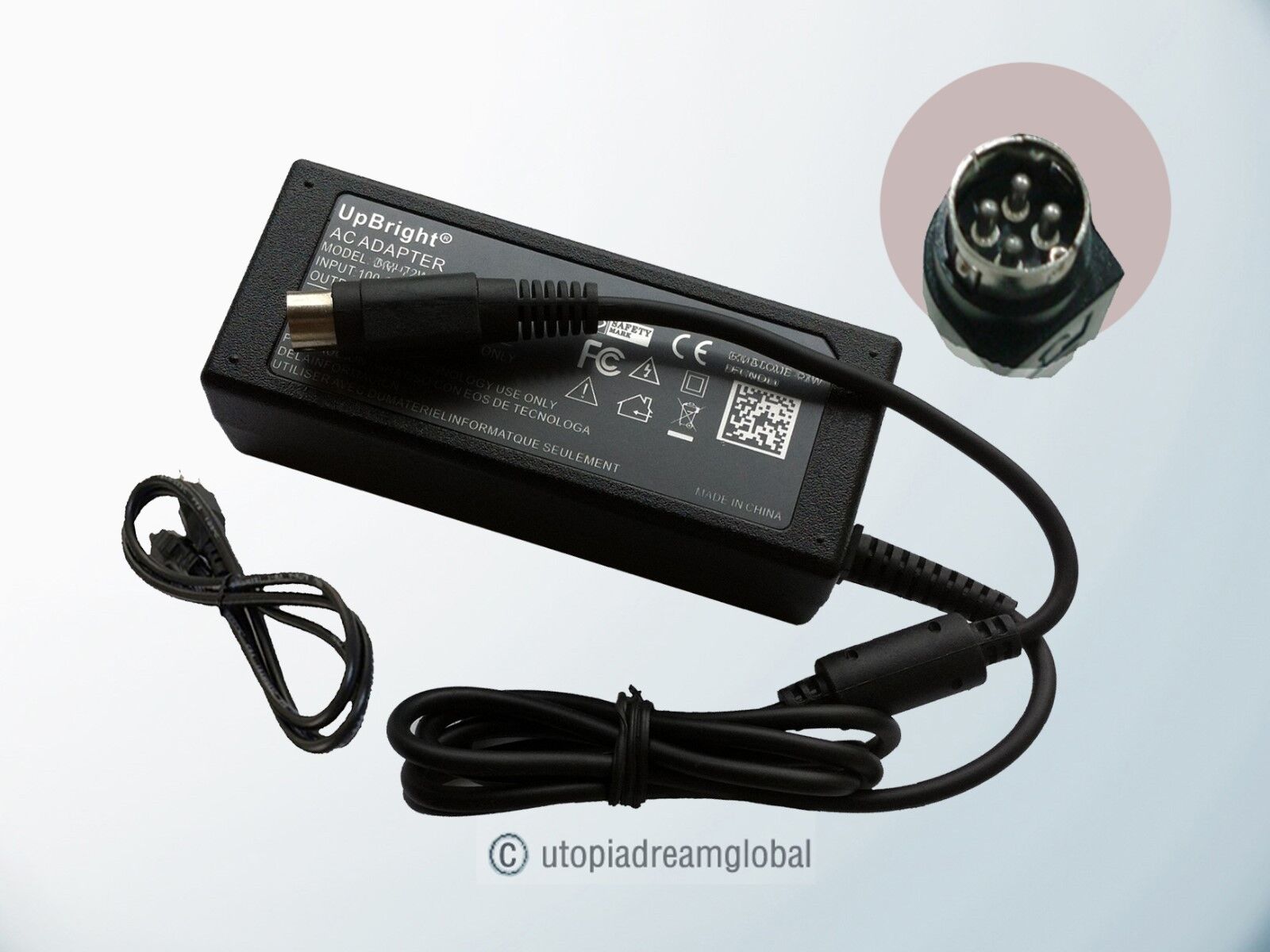 Barrel OR 3/4 Pin AC Adapter For CD Coming Data CP1230 Power Supply Cord Charger