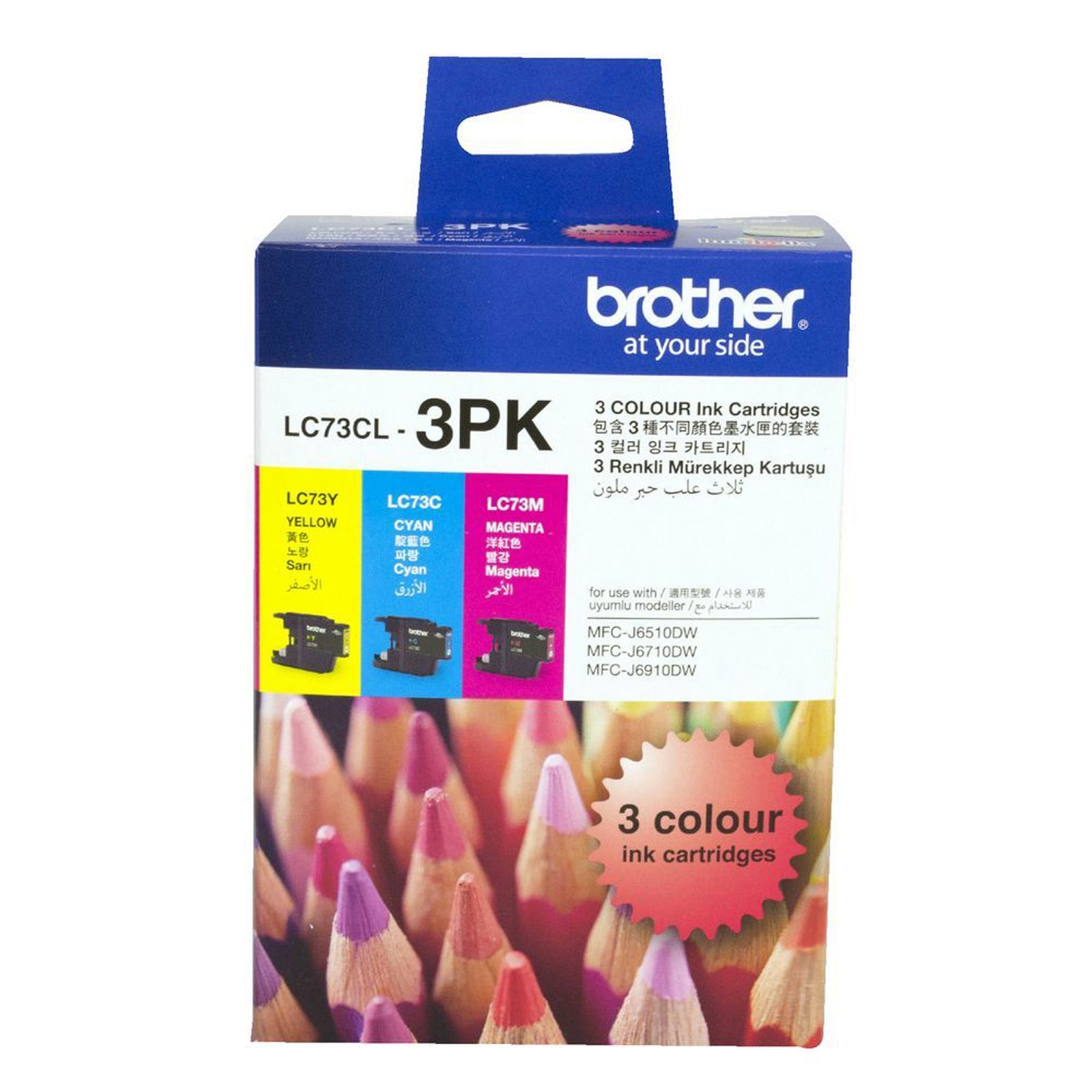 AU GENUINE Original Brother LC73CL3PK LC-73 3 Colour Value Pack Ink Cartridge