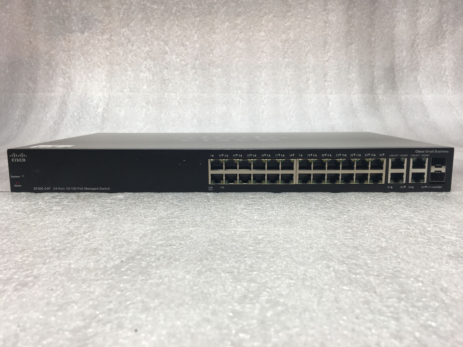 Cisco SF300-24P Gigabit Switch 24-Port PoE SRW224G4P-K9 V02, Factory Reset