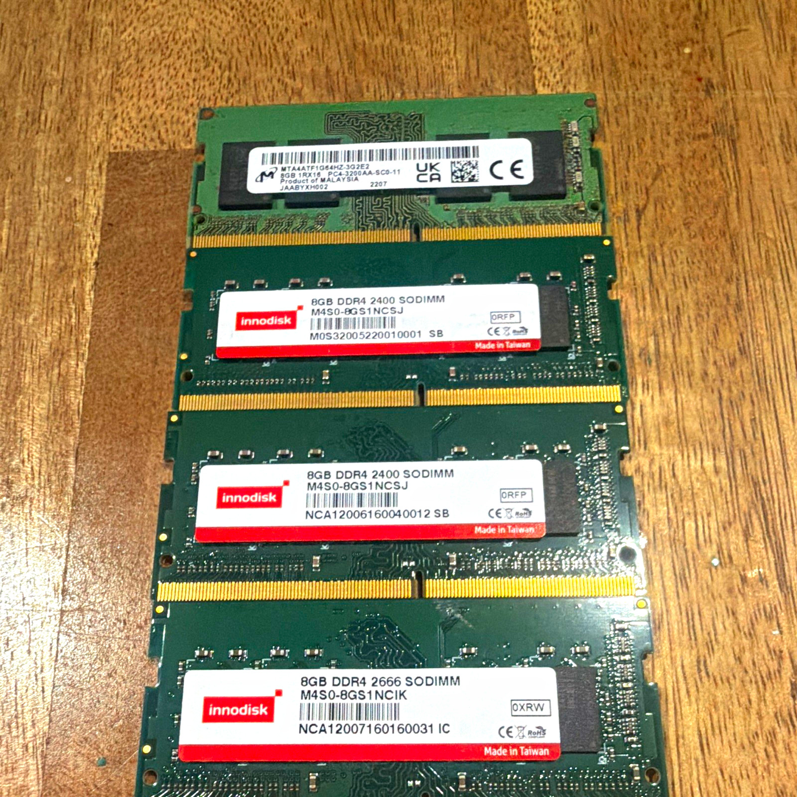Innodisk 24GB (3x8GB) DDR4 SO-DIMM 260-Pin PC4-19200 2400 Unbuffered lot of 4