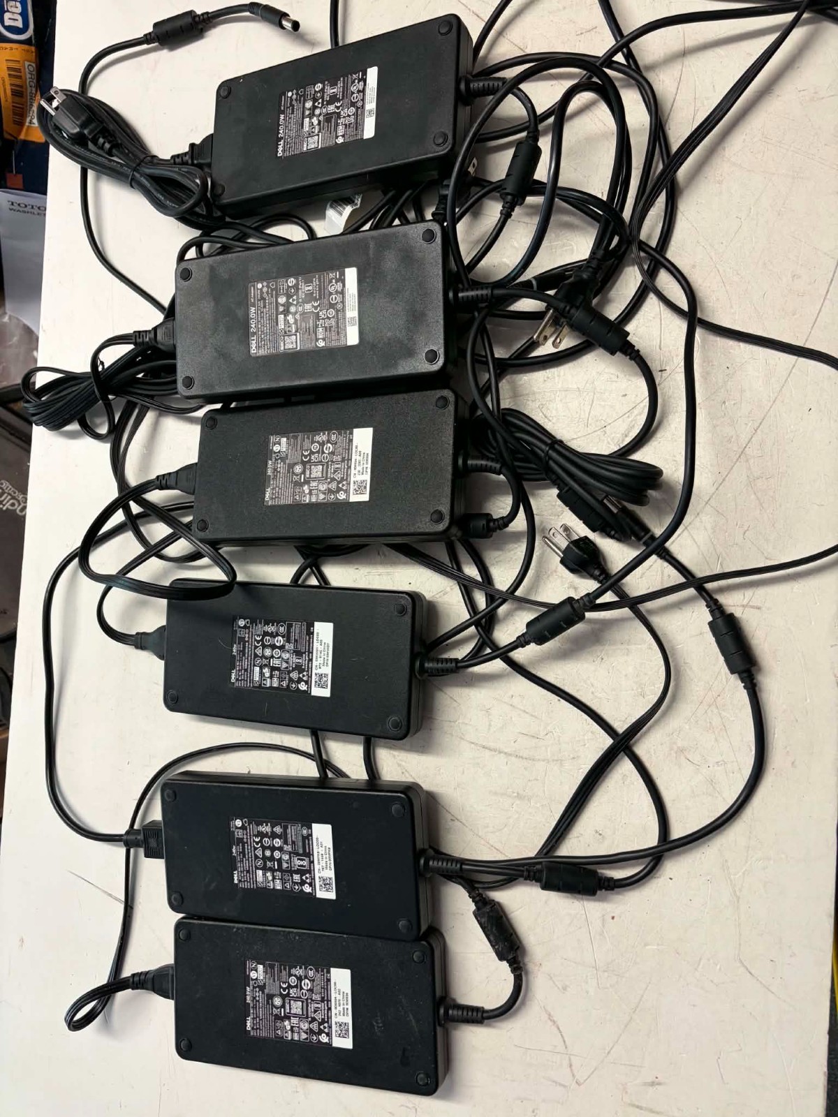 Lot of 6 Dell 240W 19.5V 12.3A AC Adapter Chargers